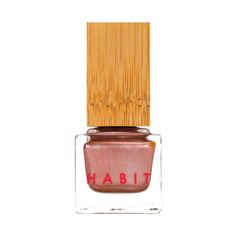 Habit nail polish is toxin-free, vegan, cruelty-free, & infused with Myrrh extract to promote nail strength and provide anti-bacterial and anti-inflammatory properties. All products are packaged as sustainably as possible. We're the only makeup brand using post-consumer plastic packaging, FSC-certified paperboard boxes, and biodegradable bamboo. Why you'll love it: A healthier Habit, our nail polish is made with a vegan, cruelty-free, toxin-free formula and infused with Myrrh extract to improve Strengthening Nail Polish, Rose Gold Nail Polish, Gold Nail Polish, Skincare Cosmetics, Nail Polish Brands, Vegan Nail Polish, Metallic Rose Gold, Rose Gold Nails, Beauty Sale