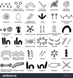 an image of different types of symbols in the form of letters, numbers and shapes