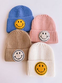 smiley patch beanie Christmas Lists, Bamboo Shop, Patch Beanie, Preppy Gifts, Matching Mom, Fall Feels, Blue Fits, Iron On Patch, Shirt Ideas