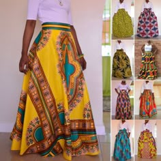 African Women's Print High Waist Party Boho Long Maxi Skirt Dress With Free Belt | Clothing, Shoes & Accessories, Women's Clothing, Skirts | eBay! Dashiki Skirt, African Maxi Skirt, African Print Maxi Skirt, African American Fashion, African Print Skirt, African Skirts, Afrikaanse Mode, African Dashiki