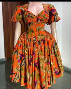 Gathers Gown, Trending Ankara Gowns, Model Wax, Styles Ankara, Classy Short Dresses, Chic Dress Classy, Ghanaian Fashion, Kente Styles