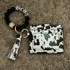 Cute Wrist Cow Print Wallet Not Used Once Brand New. Got Last Year For Christmas And Just Wasn’t What I Wanted. Trendy White Wallets For Gifts, Black Wristlet With Card Slots For Daily Use, Black Wristlet With Card Slots For Gift, Casual Black Card Holder For Gift, Casual White Wristlet For Everyday Use, Wallet Accessories, Small Wallet, Cow Print, Wallets