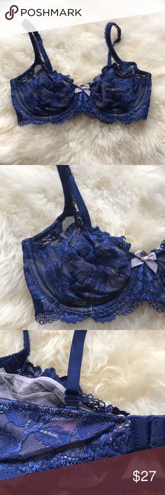 NWT Victoria’s Secret BBV blue unlined demi bra New with original tags this gorgeous Ceylon sapphire blue lace unlined demi bra is part of the Victoria’s Secret body by victoria collection. Delicate and regal this color is no longer found in stores. No trades but offers welcome and I love bundles! Victoria's Secret Intimates & Sleepwear Bras Victoria's Secret Blue Bra With Padded Cups, Victoria's Secret Blue Padded Bra, Victoria's Secret Blue Partially Lined Bra, Victoria's Secret Blue Push-up Bra, Victoria's Secret Evening Bra With Built-in Support, 32d Bra, Demi Bra, Ceylon Sapphire, Blue Cream