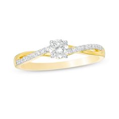 a yellow and white gold ring with diamonds