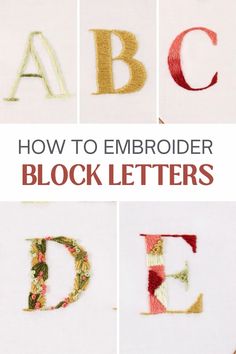 how to embroider block letters in crochet and stitch with this easy step - by - step guide