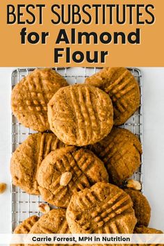 If you need almond flour in a recipe, but don’t have any on hand, you’re in luck! There are many great substitutes that can be used in its place. Here are some of the best substitutes for almond flour including coconut, hazelnut, oat, all-purpose, sunflower seed, cashew, and chickpea flour. Save this article if you are into gluten-free baking or low-carb desserts. Paleo Easter Recipes, Paleo Christmas Recipes, Almond Flour Substitute, Paleo Holiday Recipes, Real Food Diet, Best Gluten Free Desserts, Paleo Friendly Recipes, Vegan Christmas Recipes, Healthy Paleo Recipes