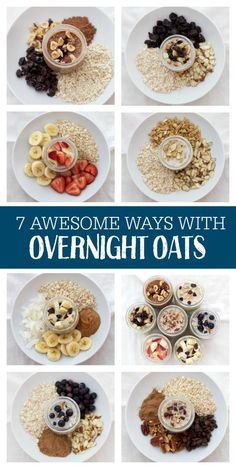 seven different ways to make overnight oats