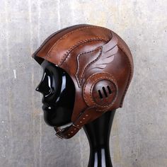 Steampunk Aviator Cap, Flight Cap, Cosplay cap, LARP Fallout, Leather Headphone Helmet, Apocalyptic Cap, Pilot Trooper Cap, Wastelander Cap, Sci-fi Headgear Hand constructed using high quality vegetable-tanned leather. This quality leather to having water resistant properties. This steampunk style aviator cap is as comfortable and stylish. \ Hand dyed and sewed. The cap extremely comfortable and great for any outfit including Steampunk, Victorian, fallout or flyer. Cap will help you to embody yo Steampunk Aviator, Aviator Cap, Leather Headphones, Silly Hats, Steampunk Victorian, Aviator Hat, Best Caps, Biker Art, Steampunk Style