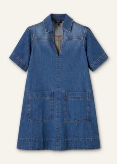 Denim Swing Dress | ME+EM Dress Sewing Pattern, Mid Dresses, Swing Dress, Jeans Dress, Passion For Fashion, The Heat, Denim Dress, Fashion Inspo Outfits