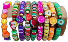 Colorful Novelty Jewelry For Friendship, Summer Novelty Multicolor Jewelry, Novelty Multicolor Summer Jewelry, Colorful Adjustable Novelty Jewelry, Multicolor Charm Bracelet For Friendship, Multicolor Novelty Jewelry With Round Beads, Fun Assorted Adjustable Jewelry, Assorted Fun Adjustable Jewelry, Adjustable Novelty Bracelet In Colorful Designs