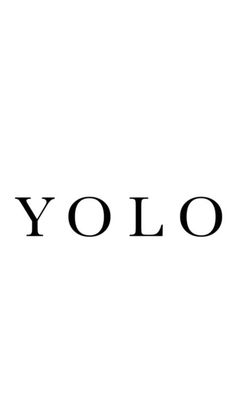 the word yolo written in black on a white background