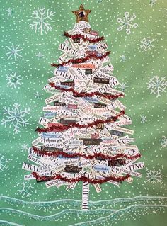 a christmas tree made out of old license plates