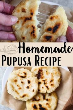 homemade pupusa recipe with text overlay