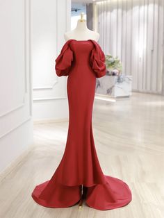 Red Mermaid Dress With Mermaid Hem For Banquet, Red Fitted Mermaid Dress For Banquet, Fitted Red Mermaid Dress For Banquet, Red Mermaid Hem Dress For Banquet, Red Mermaid Hem Evening Dress For Banquet, Red Mermaid Dress With Fitted Bodice For Banquet, Red Fishtail Banquet Dress, Red Mermaid Hem Gown For Banquet, Red Fishtail Dress For Wedding