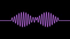 an audio wave is shown in purple on a black background stock photo - 1307982