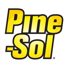 the logo for pine - soil, which is yellow and has black letters on it