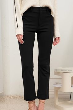 Description: High rise pant Material: 95% Polyester, 5% Spandex Trendy High Rise Pants For Work, Black Stretch Bottoms For Business Casual, Plain High-rise Workwear Bottoms, Solid High Rise Bottoms For Work, Black Stretch Ankle-length Work Pants, High Rise Bottoms For Business Casual Spring, Trendy High Rise Bottoms For Business Casual, Trendy High-rise Bottoms For Business Casual, Business Casual Stretch Straight Jeans