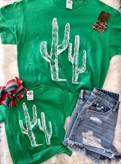 Unisex Fit Available in Youth & Adult Casual Cinco De Mayo Graphic T-shirt, Casual Graphic Print Tops For Cinco De Mayo, Casual White Top For Cinco De Mayo, Unisex Green T-shirt For Spring, Green T-shirt For Spring, Fun Cotton Tops For Cinco De Mayo, Cactus T Shirt, White Cactus, Cactus Tshirt