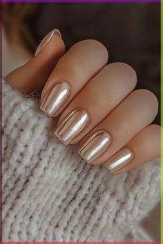 Ready to add some glitz and glam to your nails? These fabulous Korean pink glitter nails are sure to do the trick! Beige Metallic Nails, Fall Bridesmaids Nails, New Trending Nails 2024 Fall, Neutral Shimmer Nails, Summer Fall Nails, Fall Gold Nails, Fall Nails Trending, Fall Bridesmaid Nails, Champagne Gold Nails