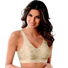 Bali Bras: Comfort Revolution Smart Sizes Shaping Wire-Free Bra 3488, Women's, Size: Small, Lt Beige Wide Strap Bra, Bali Bras, Free Bra, Comfy Bra, Unlined Bra, Full Coverage Bra, Racerback Bra, Wireless Bra, Womens Bras