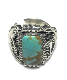 New without tags LOT : No MAIN STONE : Turquoise METAL : Sterling Silver JEWELRY TYPE : Rings ETHNIC & REGIONAL STYLE : Native American Stunning Intricate Silversmith Detail in this Beauty. Royston Turquoise Stone set in Sterling Silver. Bright colors and Matrix. Measuring 1 inch wide. Such a beautiful piece for any collection. Nice solid ring. Due to nature of natural stones colors and Matrix will vary. Thank you for looking at our items. Please contact us if you have any questions. Exporte Artisan Multi-stone Turquoise Ring, Artisan Turquoise Ring Jewelry, Artisan Turquoise Collectible Rings, Western Style Turquoise Gemstone Rings, Western Style Turquoise Gemstone Jewelry, Rectangular Turquoise Jewelry For Collectors, Western Style Ring With Large Stone For Gift, Collectible Rectangular Turquoise Jewelry, Southwestern Style Turquoise Ring With Large Stone