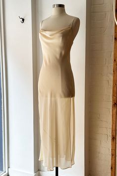 Beautiful nude sheer silk chiffon slip dress with cowl neck and scoop and back tie detail. Fits size S-M 100% silk Excellent condition Only Hearts, Accessories Bags Shoes, Silk Slip Dress, Silk Slip, New Arrival Dress, Silk Chiffon, Skirt Top, New Vintage, Cowl Neck