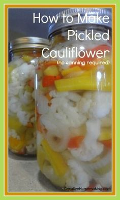 a jar filled with rice and vegetables sitting on top of a counter