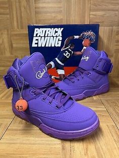 RARE🔥 Patrick Ewing Athletics Eclipse 33 Hi Electric Purple Shoes Sz 9.5 Men's | eBay Patrick Ewing Sneakers, Ewing Sneakers, Ewing Shoes, Ewing Athletics, Patrick Ewing, Electric Purple, Foam Posites, Purple Shoes, Purple Guy