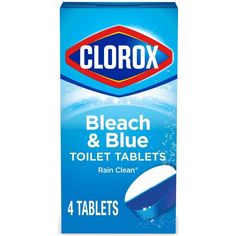 clorox bleach and blue toilet tablets, 4 tablets / pack - case