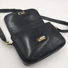 "100% Authentic Celine Vintage Black Shoulder Bag - Material: Leather - Hardware: Gold hardware, signs of use - Color: Black - Genuine leather shoulder strap - Signed: \"CELINE PARIS\" - Serial number reads: MADE IN ITALY - Inside: BC, some signs of use - Outside: B, Some signs of used - Size approx.: L24 H19 D6 cm - Shoulder strap drop max 40 cm - Come with: Nothing - Condition: B Description of Grade N : New S : Unused SA : Less frequently used items A : There is a little feeling, good conditi Classic Crossbody Shoulder Bag With Branded Hardware, Classic Flap Shoulder Bag With Branded Hardware, Classic Shoulder Bag With Branded Hardware, Leather Shoulder Bag With Branded Hardware For Business, Classic Black Saddle Bag With Branded Hardware, Business Crossbody Bag With Branded Hardware, Black Saddle Bag With Branded Hardware For Travel, Classic Crossbody Satchel With Branded Hardware, Business Satchel With Branded Hardware