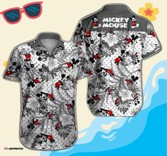 Item Size: L Mickey Mouse Shirt For Disney Fan Events In Summer, White Disney Shirt For Summer, Multicolor Disney T-shirt For Summer, Disney Character Print Summer Shirt, Summer Short Sleeve Shirt For Disney Fan Events, Disney Style Tops For Summer Fan Events, Disney T-shirt For Summer Fan Events, Black Disney Summer Top, Black Disney Top For Summer