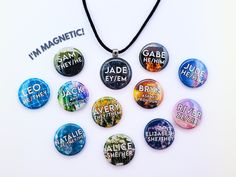 "Personalize your very own pronoun necklace! Each customized pronoun necklace comes with a magnetic pendant base and three button charms to swap. Display a different pronoun or a different name with just a quick swap. This personalized name necklace is a great way to show off your unique personality and make your pronouns clear.  Need to update your name or pronouns? No need to buy a whole new necklace, button charms are available separately.  https://www.etsy.com/listing/1518921328/ Pendants ar Small Font, Rope Cord, Curling Ribbon, Name Jewelry, Cord Necklace, Snake Chain, Name Necklace, Personalized Jewelry, Necklace Lengths