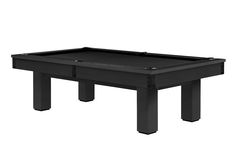 a black pool table with two legs and one leg extended to the side, on a white background