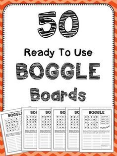 the 50 ready to use boggle boards