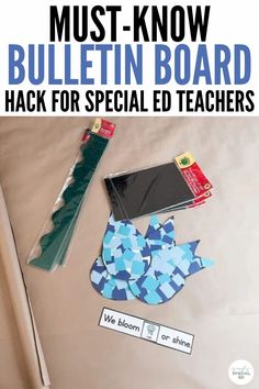 the bulletin board has been made with paper and glue