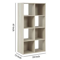 the height of a bookcase with four shelves