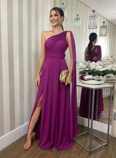 Contact+us:+lisamony@outlook.com Please+left+message+what+color+you+need+when+you+order+it.Besides+the+picture+color,+you+can+also+choose+any+color+you+want. Elegant+one+shoulder+purple+prom+dresses+with+split Processing+time:+12-21+business+days Shipping+Time:+3-5+business+days "Fabri... Purple Prom Dresses Long, Prom Dresses Long Elegant, Purple Prom Dresses, Dresses Long Elegant, Purple Prom, Soiree Dress, Elegant Prom, Purple Prom Dress, Glam Dresses