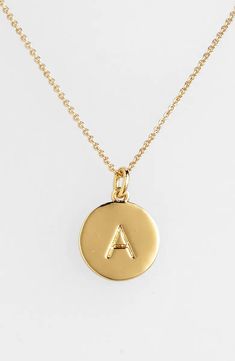 kate spade new york one in a million initial pendant necklace | Nordstrom Jewish Star Necklace, Floating Diamond Necklace, Star Necklace Gold, Star Charm Necklace, Initial Pendant Necklace, Dainty Gold Necklace, Solitaire Necklaces, Birthday Wishlist, Diamond Star