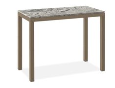 an image of a table with marble top and metal legs in grey color on white background