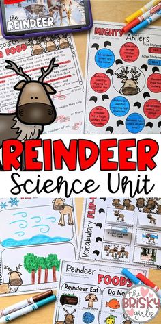 reindeer science unit with pictures and text on it