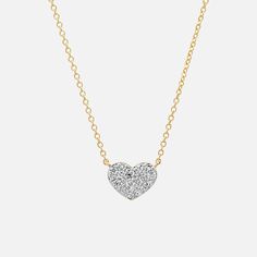 *Please email today@atpresent.com if your selection is “Sold out.” Sold-out items may be made-to-order and can take 6–8 weeks to produce. The Eriness Diamond Smushed Heart Necklace is a sweet and playful addition to your current necklace stack. This necklace can be worn at 16", 17" or 18" and makes for the ideal special gift. 14k Gold Diamonds 0.23 carats Classic Heart-shaped Diamond Necklace Gift, 14k Gold Heart-shaped Diamond Necklace, 14k Yellow Gold Heart-shaped Diamond Necklace, Valentine's Day Heart-shaped Diamond Necklace With Single Cut Diamonds, Valentine's Day Heart-shaped Diamond Necklace With Accents, Necklace Stack, Thread Earrings, Earring Sale, Red Carpet Looks