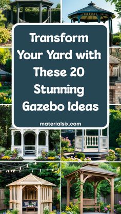 Transform your yard with these 20 stunning gazebo ideas displayed in various designs and settings. Deck Gazebo Ideas, Cozy Back Deck