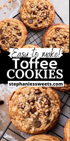 easy to make coffee cookies on a cooling rack