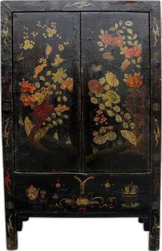 Chinoiserie Cabinet, Asian Cabinet, Chinese Chinoiserie, Chinese Cabinet, Painted Cabinet, Painted Cabinets, Mountain City, Chinoiserie Decorating, Enter The Dragon