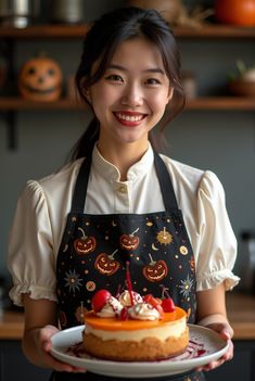 Halloween Dessert Idea with a Woman Chef