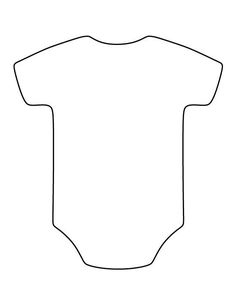 a blank baby bodysuit outline on a white background with clippings to cut out