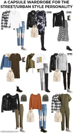 Natural Style Wardrobe, Urban Capsule Wardrobe, Urban Style Outfits Women, Urban Outfits For Women, Chic Meaning, Urban Street Style Women, Urban Hoodies, Style Capsule, Men's Streetwear