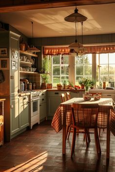 the kitchen is clean and ready to be used for dinner or other mealtimes