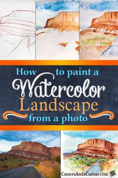 how to paint a watercolor landscape from a photo