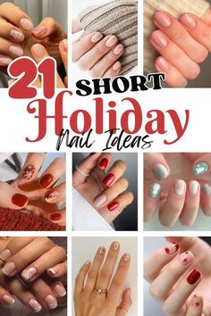 Christmas Short Nails 2023, Christmas Nails 2023 Trends Short, Pretty Holiday Nails, Short Christmas Nails 2023, Christmas Nail Colors 2023, Holiday Nails For Short Nails, Basic Holiday Nails, Gel Nails Ideas Short Christmas, Simple Christmas Nail Designs Short